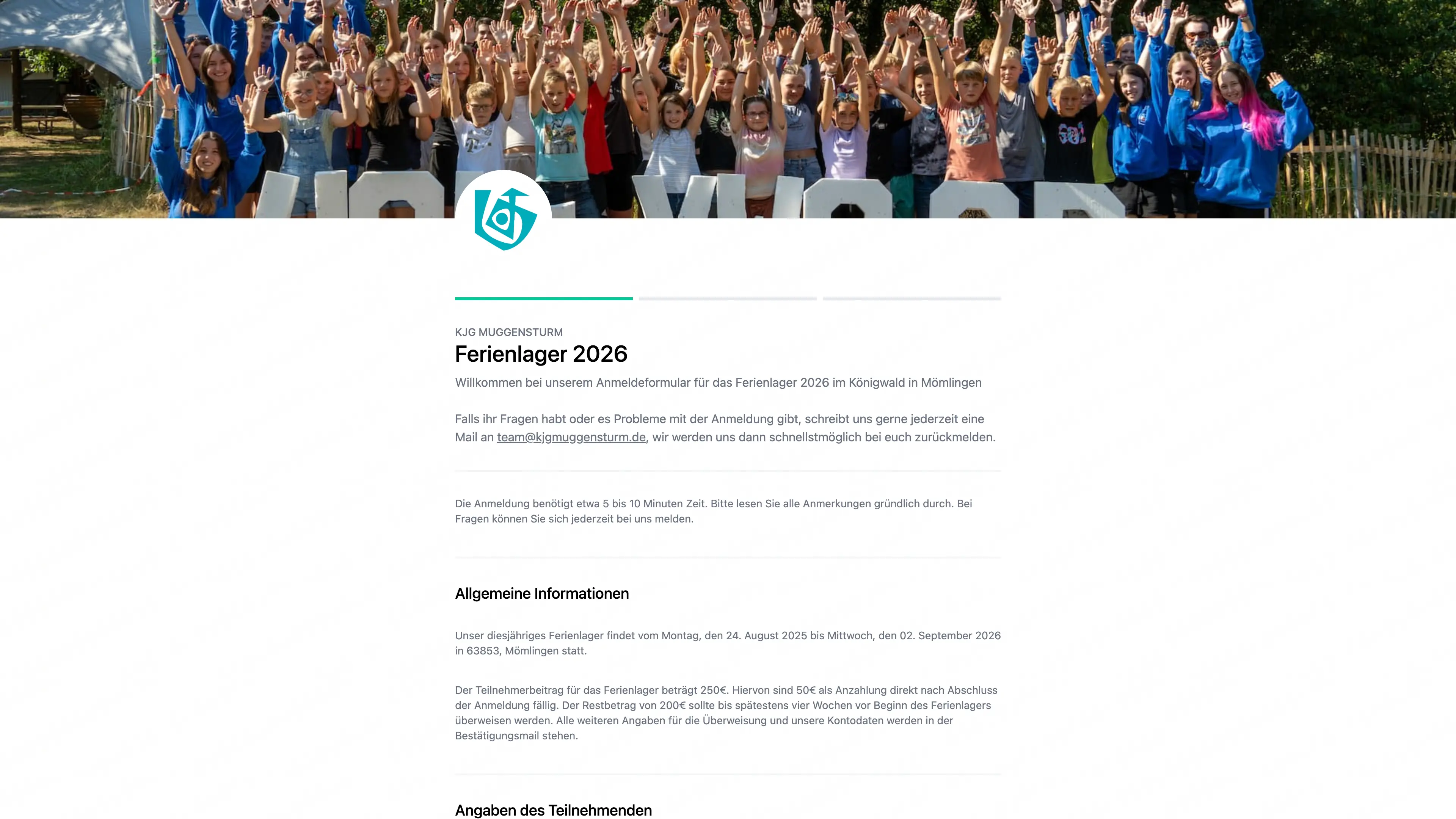 vorschau anmeldeformular